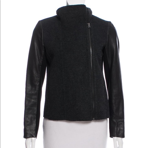 Vince Leather and Wool Jacket - Picture 4 of 7